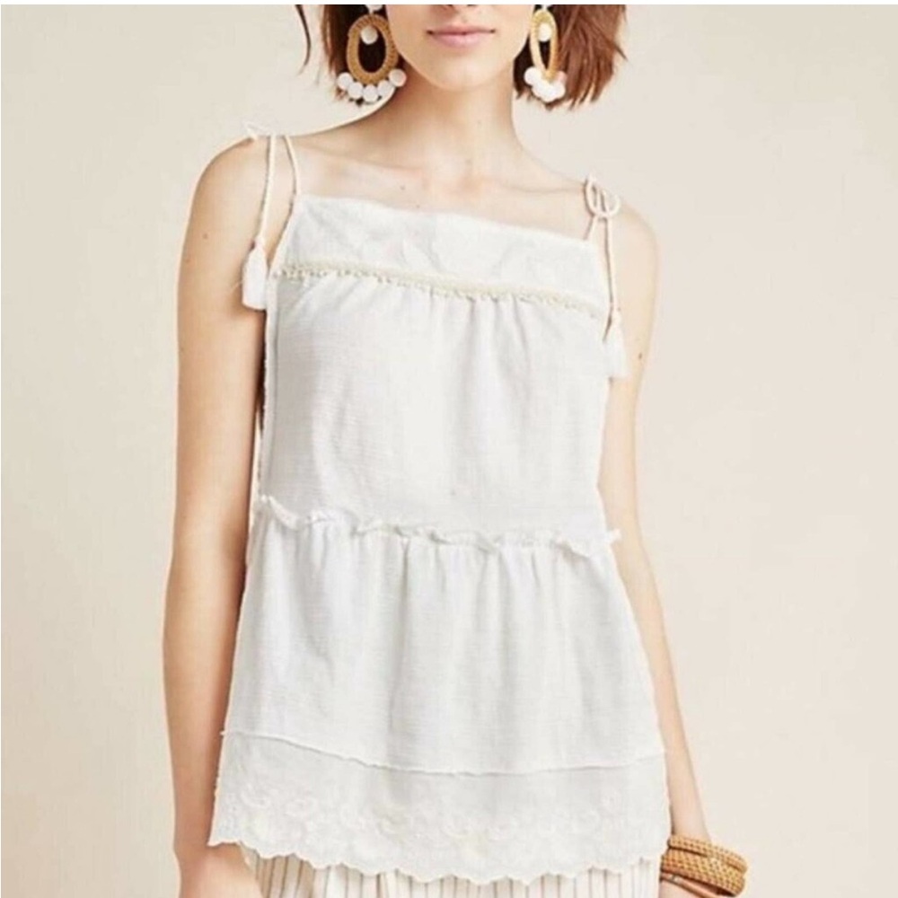 Anthropologie White Tank Top